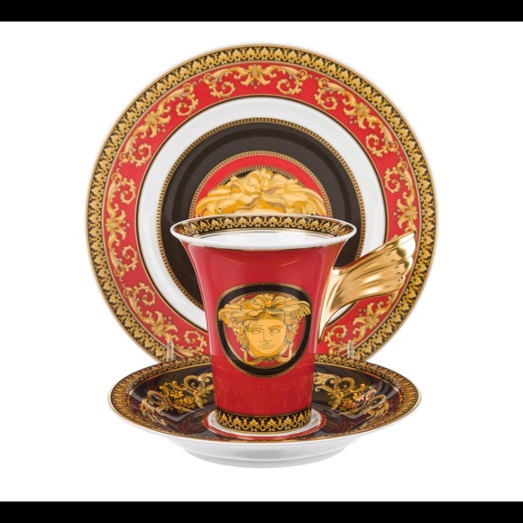Rosenthal/ Versace 20 piece red Medusa coffee set. - Picture 5 of 8